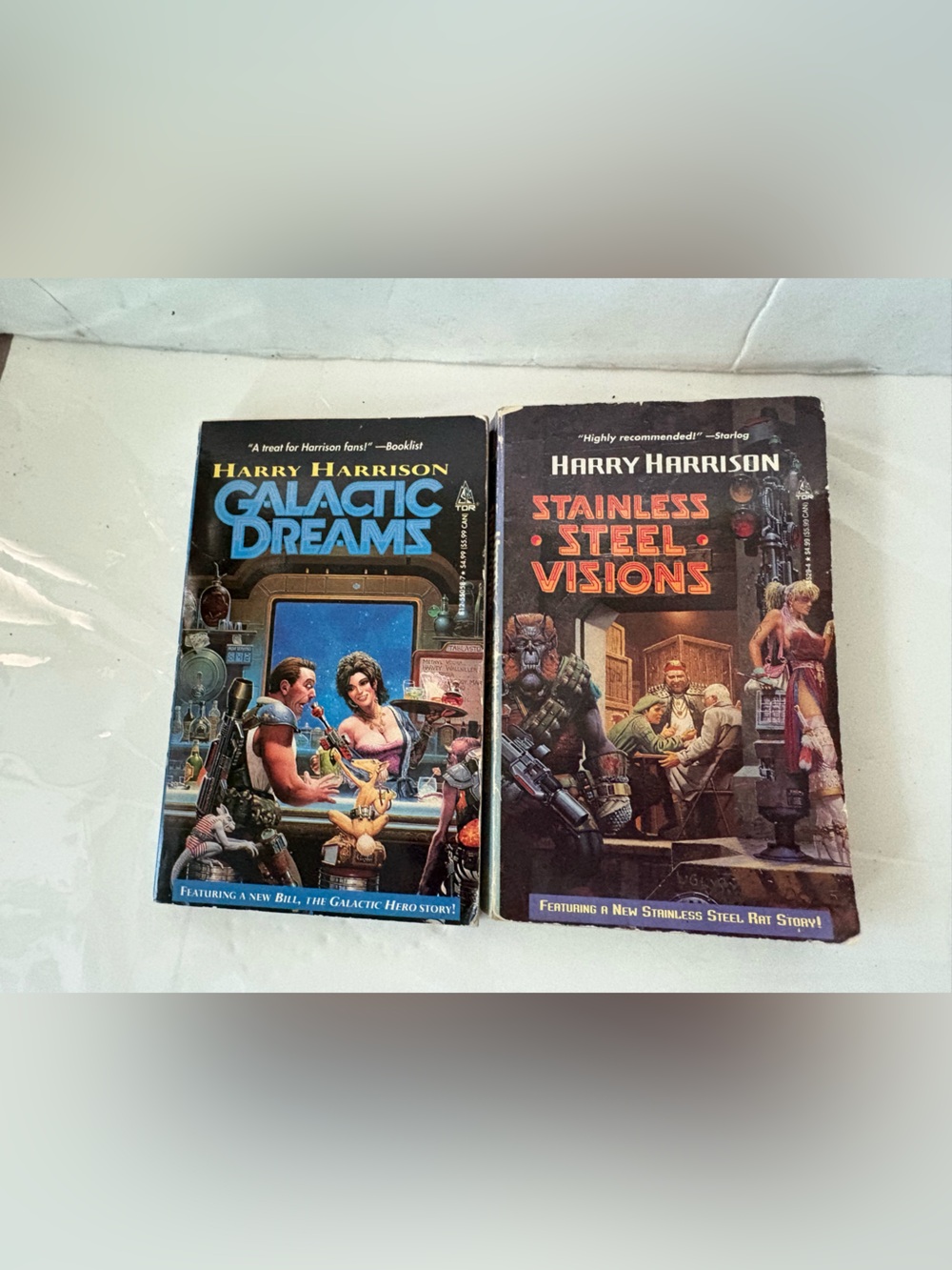 Harry Harrison Paperback Sci Fi Lot of 2 Galactic Dreams & Stainless Steel Visio